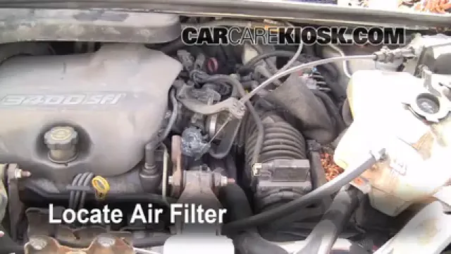 1998 Pontiac Trans Sport Montana 3.4L V6 (4 Door) Filtro de aire (motor) Cambio